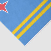 Patriottische Arubaanse vlag Tissuepapier (Detail)