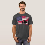 Patriottische AS365 Dauphin Helikopter Amerikaanse T-shirt (Voorkant volledig)
