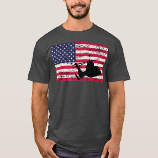 Patriottische AS365 Dauphin Helikopter Amerikaanse T-shirt