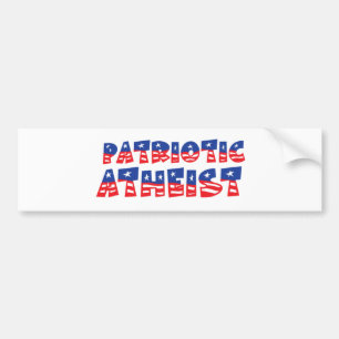 Patriottische atheïst bumpersticker