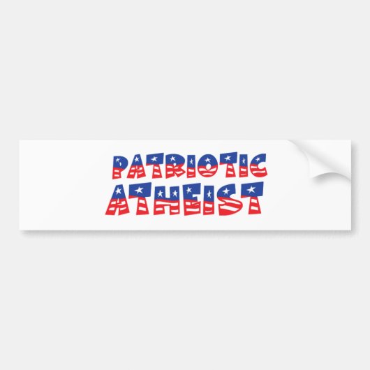 Patriottische atheïst bumpersticker (Voorkant)