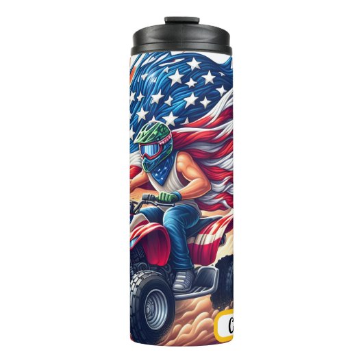 Patriottische ATV: Freedom Ride-avontuur Thermosbeker (Voorkant)