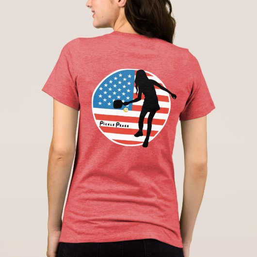 patriottische augurk Tri-Blend shirt (Achterkant)