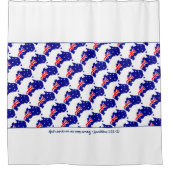 Patriottische AUSTRALIA-VLAG Gepersonaliseerd scri Douchegordijn (Voorkant)