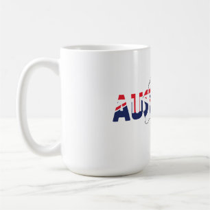 Patriottische Australië Vlagkaart en Tekst Koffiemok