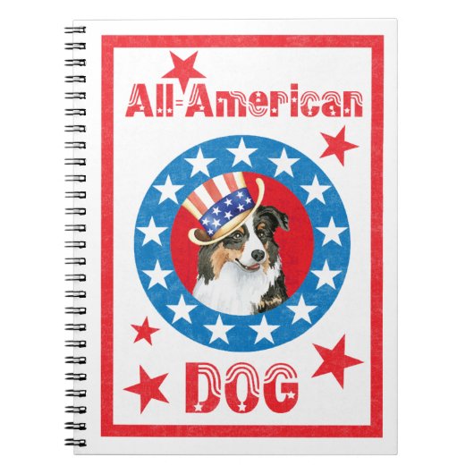 Patriottische Australiër Shepherd Notitieboek (Voorkant)