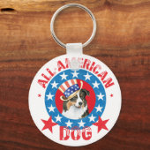 Patriottische Australiër Shepherd Sleutelhanger (Voorkant)