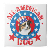 Patriottische Australiër Shepherd Tegeltje (Voorkant)