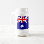 Patriottische Australische vlag Bierpul (Voorkant links)
