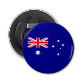 Patriottische Australische vlag Button Flesopener (Voorkant)