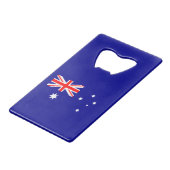 Patriottische Australische vlag Creditkaart Flessenopener (Voorkant Gekanteld)