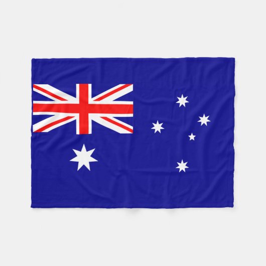 Patriottische Australische vlag Fleece Deken (Voorkant (Horizontaal))
