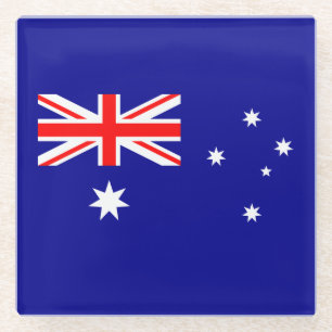 Patriottische Australische vlag Glazen Onderzetter