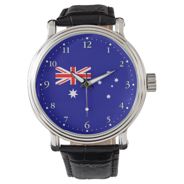Patriottische Australische vlag Horloge (Voorkant)