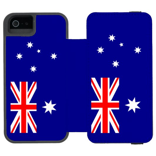 Patriottische Australische vlag Incipio iPhone Portemonnee Hoesje (Agenda Open)