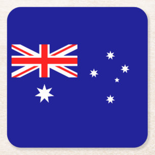 Patriottische Australische vlag Kartonnen Onderzetters