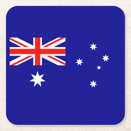 Patriottische Australische vlag Kartonnen Onderzetters (Voorkant)