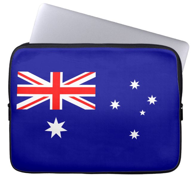 Patriottische Australische vlag Laptop Sleeve (Voorkant)