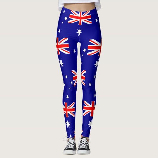 Patriottische Australische Vlag Leggings (Voorkant)