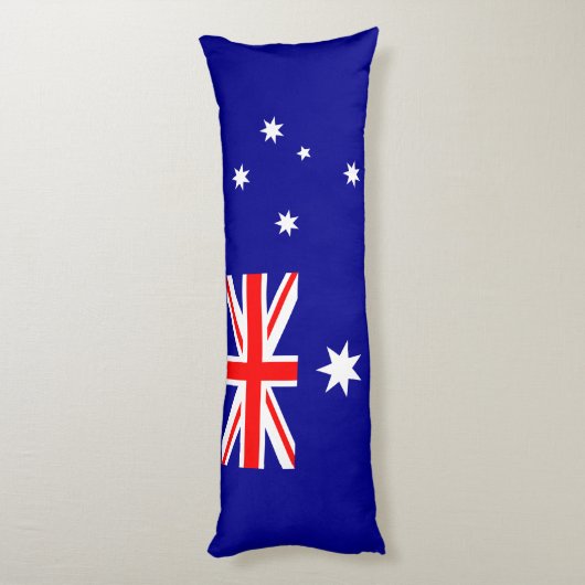 Patriottische Australische vlag Lichaamskussen (Achterkant (Verticaal))