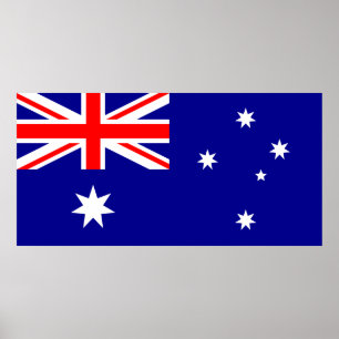 Patriottische Australische vlag Poster