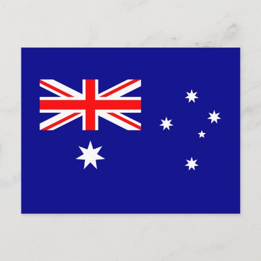 Patriottische Australische Vlag Prentbriefkaart Briefkaart (Voorkant)
