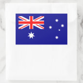 Patriottische Australische vlag Rechthoekige Sticker (Tas)