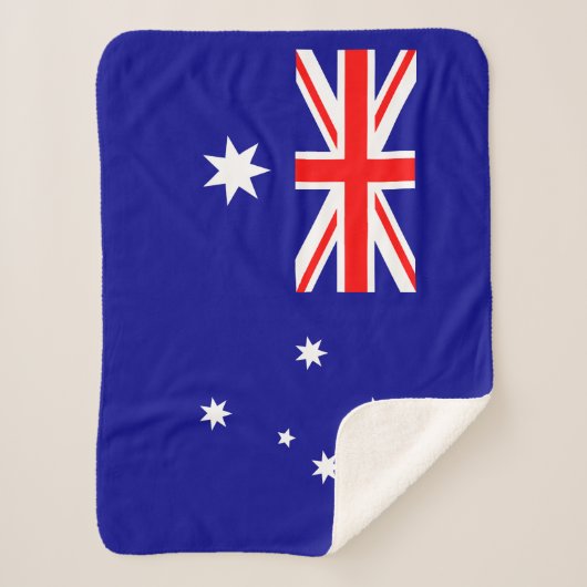 Patriottische Australische vlag: Sherpa Blanket Sherpa Deken (Voorkant)