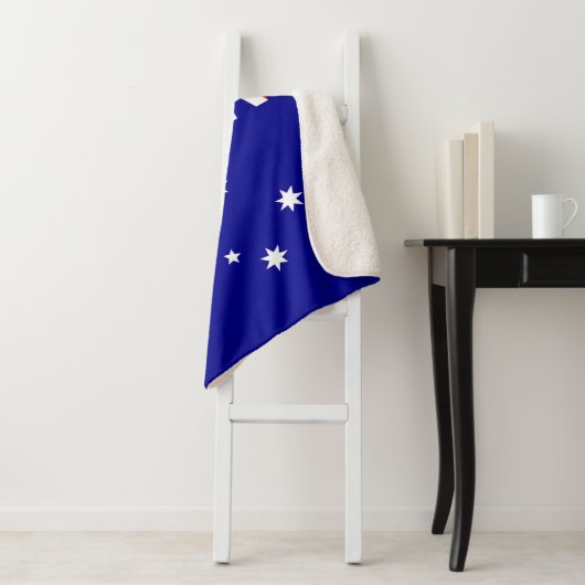 Patriottische Australische vlag: Sherpa Blanket Sherpa Deken (In situ)