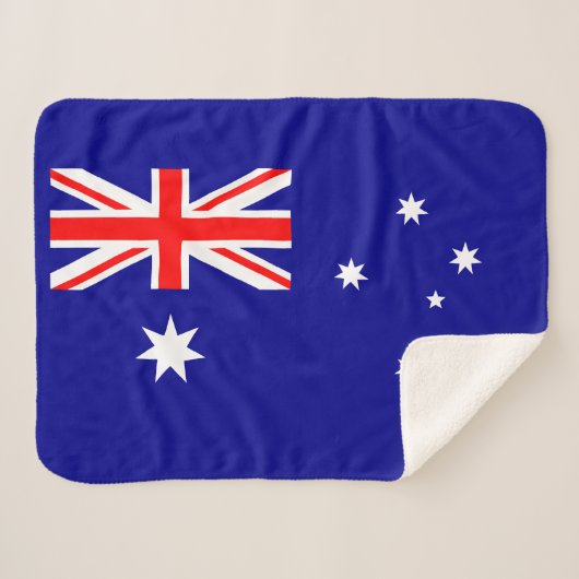 Patriottische Australische vlag: Sherpa Blanket Sherpa Deken (Voorkant (horizontaal))