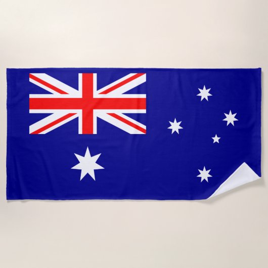 Patriottische Australische Vlag Strandlaken (Voorkant)