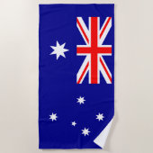 Patriottische Australische Vlag Strandlaken (Voorkant)