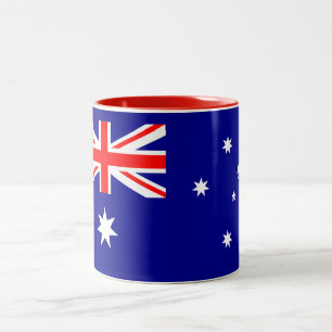 Patriottische Australische vlag Tweekleurige Koffiemok