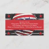 Patriottische Auto Mechanic Amerikaanse Vlag Auto Visitekaartje (Achterkant)