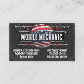 Patriottische Auto Mechanic Amerikaanse Vlag Auto Visitekaartje (Voorkant)