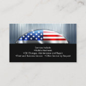 Patriottische Auto Mechanic Metalen Amerikaanse Vl Visitekaartje (Achterkant)