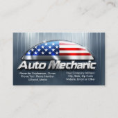 Patriottische Auto Mechanic Metalen Amerikaanse Vl Visitekaartje (Voorkant)
