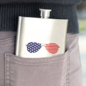 Patriottische Aviator Zonnebril Sterren Stripes Co Flacon (Voorbeeld)