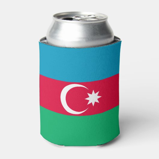 Patriottische Azerbeidzjaanse Vlag Blikje Koeler (Blikje Voorkant)
