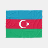 Patriottische Azerbeidzjaanse Vlag Fleece Deken (Voorkant (Horizontaal))
