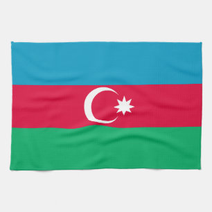 Patriottische Azerbeidzjaanse Vlag Keukendoek Theedoek