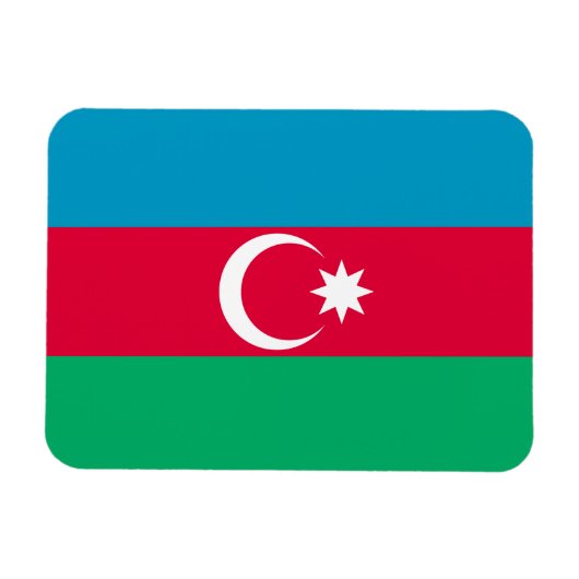 Patriottische Azerbeidzjaanse vlag Magneet (Horizontaal)