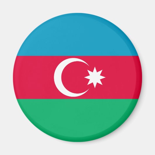 Patriottische Azerbeidzjaanse vlag Magneet (Voorkant)