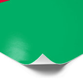 Patriottische Azerbeidzjaanse vlag Perfect Poster (Hoek)