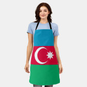 Patriottische Azerbeidzjaanse vlag Schort (Gedragen)