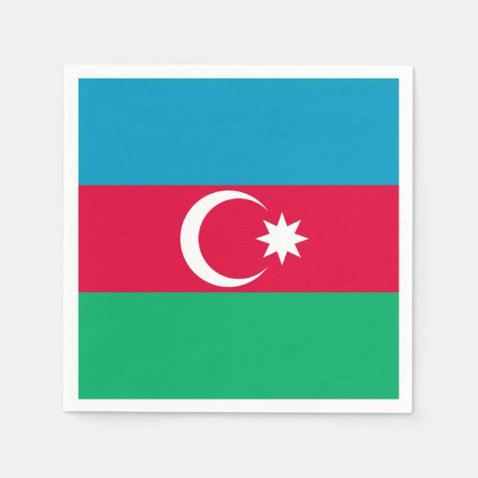 Patriottische Azerbeidzjaanse vlag Servetten (Voorkant)