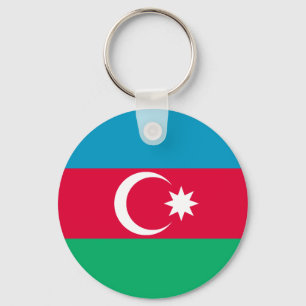 Patriottische Azerbeidzjaanse vlag Sleutelhanger
