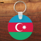 Patriottische Azerbeidzjaanse vlag Sleutelhanger (Voorkant)
