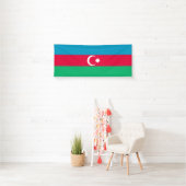 Patriottische Azerbeidzjaanse vlag Spandoek (Insitu)