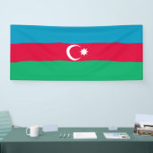 Patriottische Azerbeidzjaanse vlag Spandoek (Beurs)
